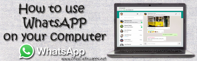 how to use whatsapp on computer