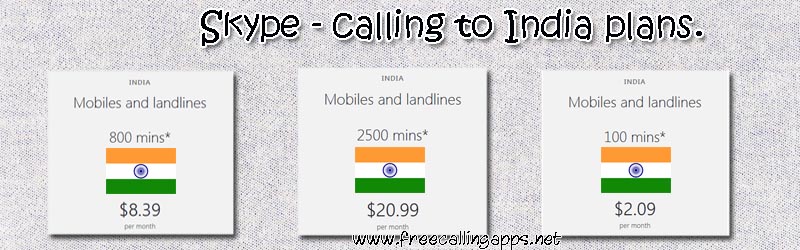 calling to India with skype